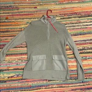 Ralph Lauren Quarter ZIP hoodie, Gray w/ pink ties